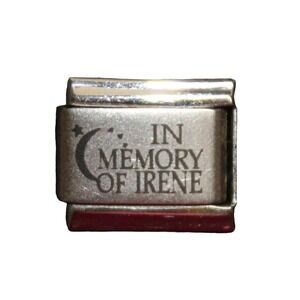 UD Italy Stainless Steel "In Memory of Irene" Bracelet Charm